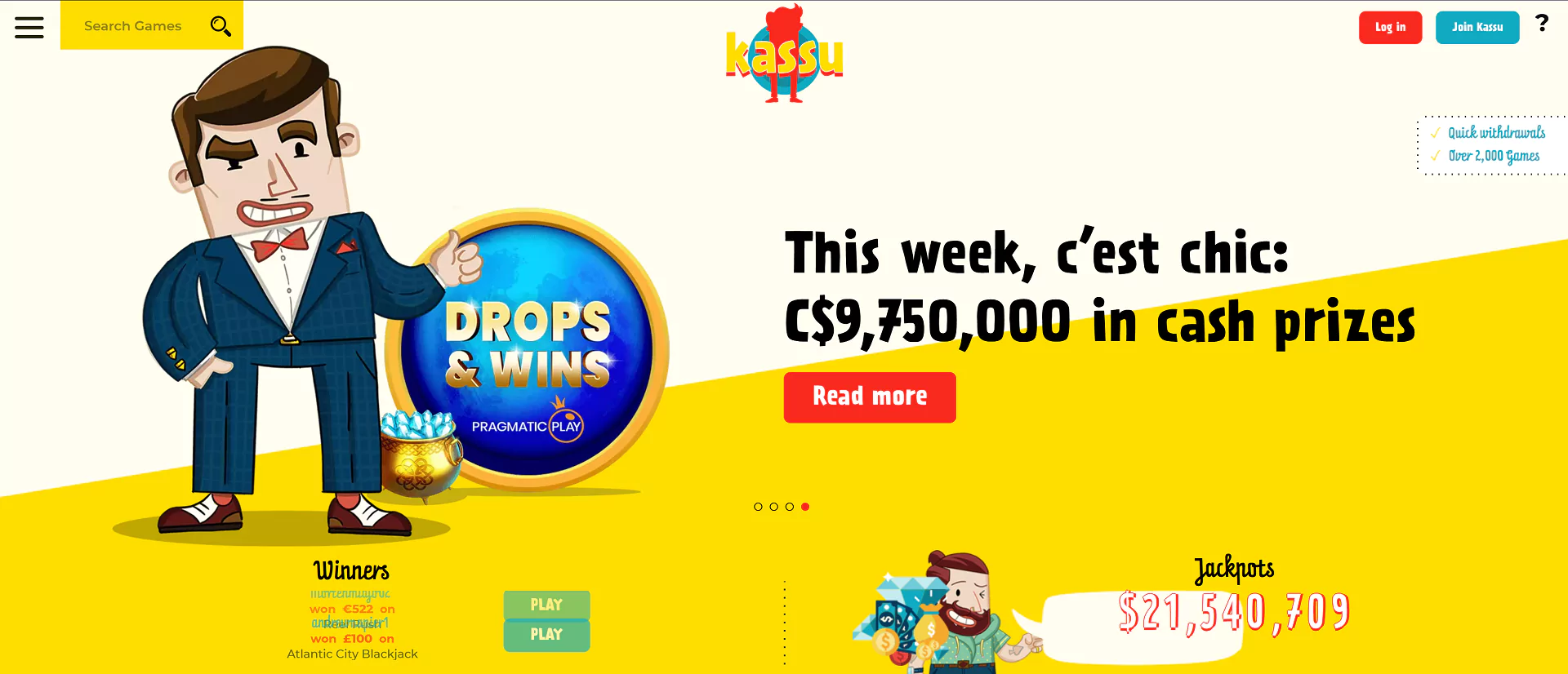 Kassu Casino Site Screenshot