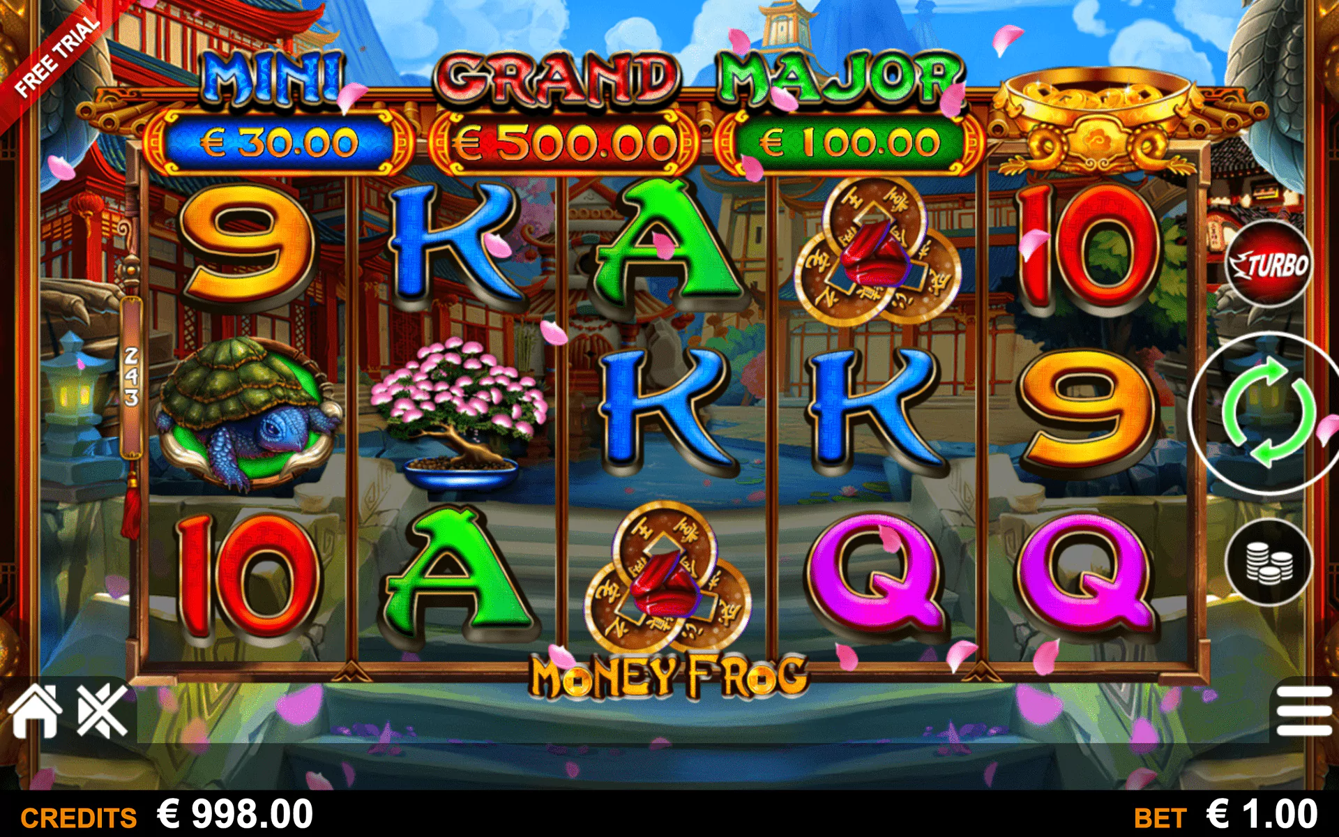 Screenshot of the Money Frog Slot
