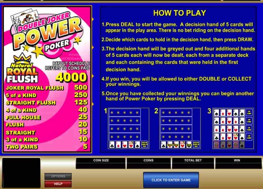Double Joker Power Poker Screenshot 1