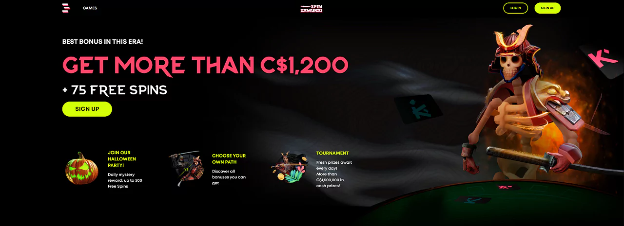 Spin Samurai Casino Banner