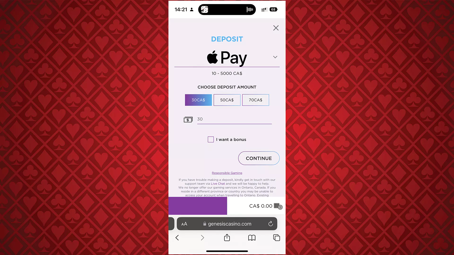 Step 5 - Select the Apple Pay payment method