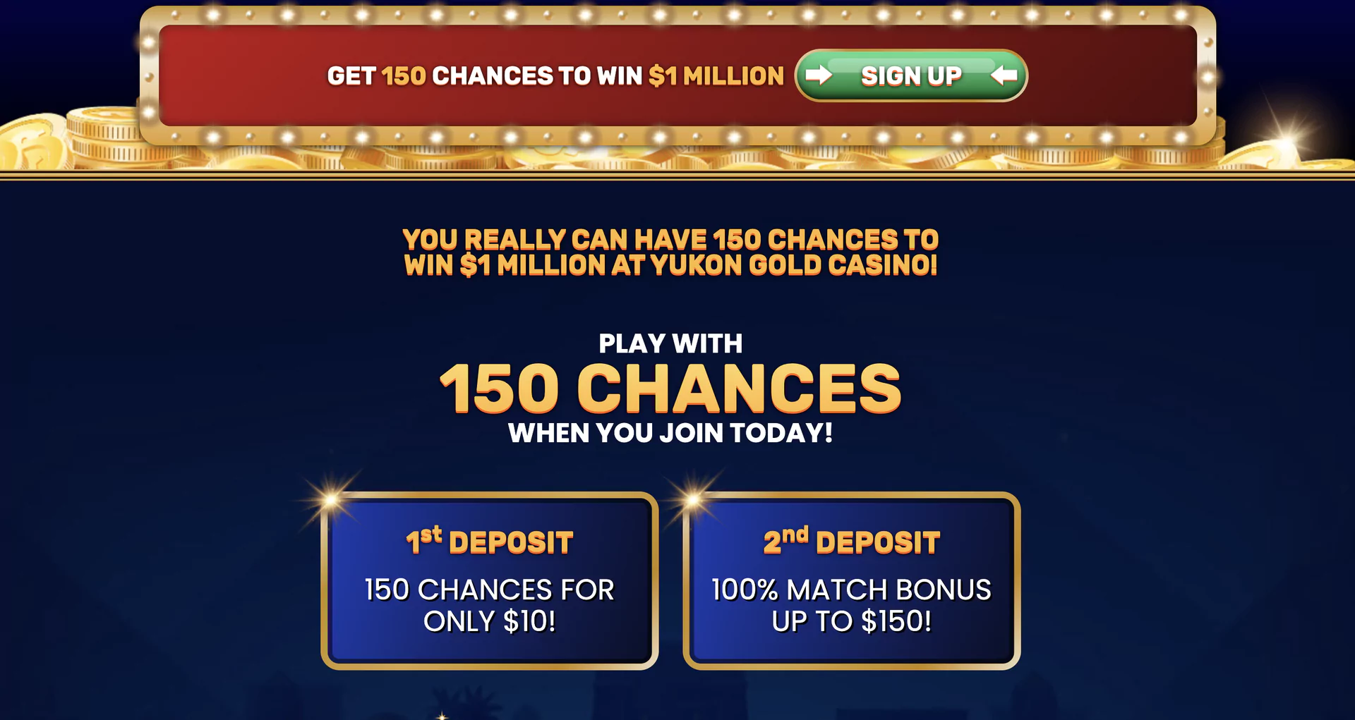 Yukon Gold casino bonus